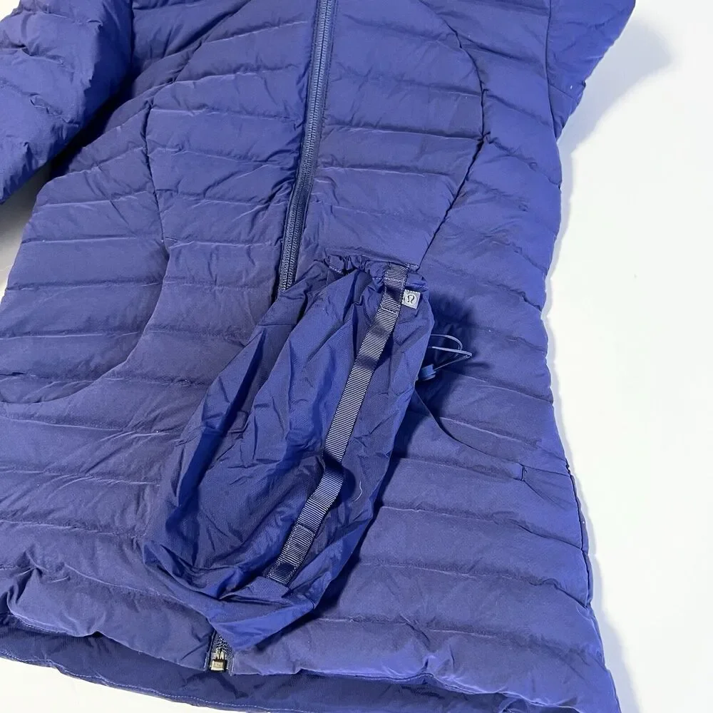 Lululemon Sz 4 Pack It Down Jacket Night Sea Blue 700 Fill Goose Down - Picture 6 of 9